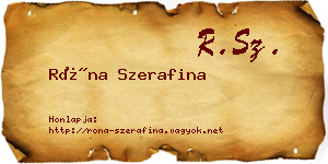 Róna Szerafina névjegykártya
